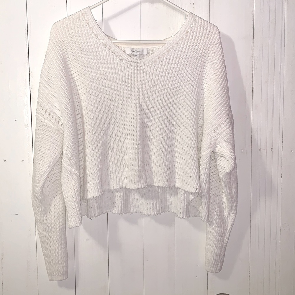This is a cropped long sleep sweater, worn a few times